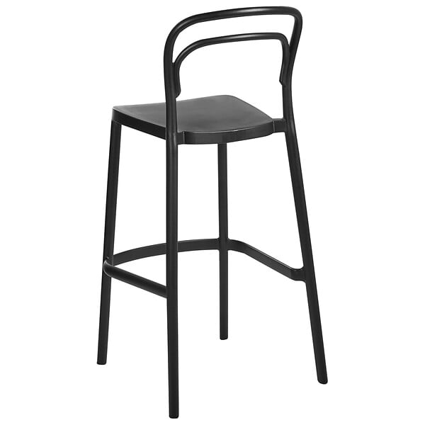 BELIANI - Lot de 2 chaises de bar de jardin PORANO Noir - large