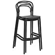 BELIANI - Lot de 2 chaises de bar de jardin PORANO Noir - vignette