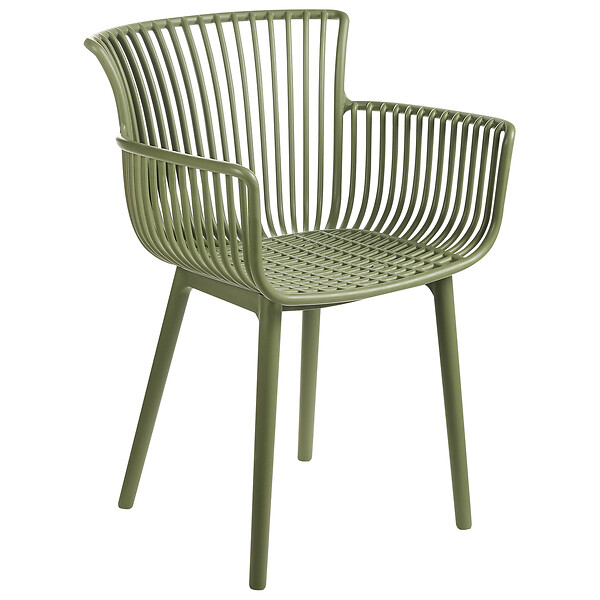 BELIANI - Lot de 4 chaises de jardin PESARO Vert - large