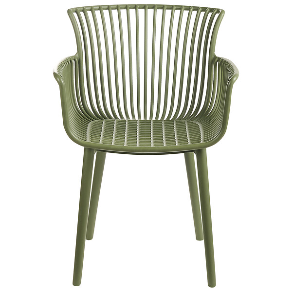 BELIANI - Lot de 4 chaises de jardin PESARO Vert - large