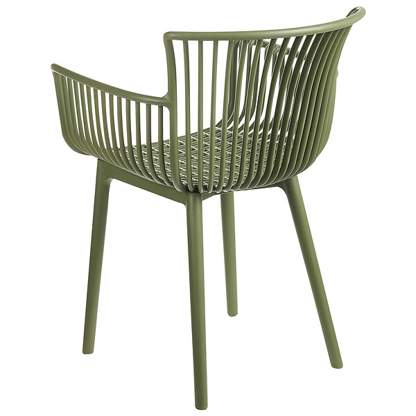 BELIANI - Lot de 4 chaises de jardin PESARO Vert - large