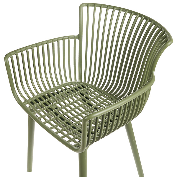 BELIANI - Lot de 4 chaises de jardin PESARO Vert - large