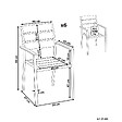 BELIANI - Lot de 6 chaises de jardin VERNIO Noir - vignette