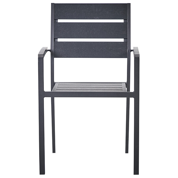 BELIANI - Lot de 6 chaises de jardin VERNIO Noir - large