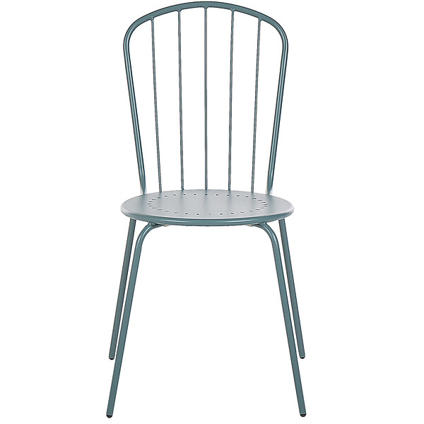 BELIANI - Lot de 4 chaises de jardin CALVI Métal Bleu clair - large