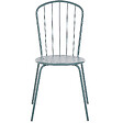 BELIANI - Lot de 4 chaises de jardin CALVI Métal Bleu clair - vignette