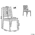 BELIANI - Lot de 4 chaises de jardin FOSSANO Matière synthétique Gris clair - vignette