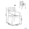 BELIANI - Lot de 4 chaises de jardin AGELLO Acacia Marron - vignette