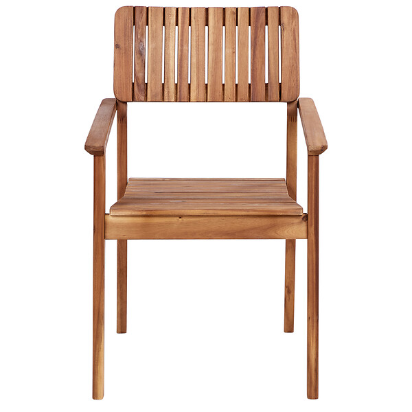 BELIANI - Lot de 4 chaises de jardin AGELLO Acacia Marron - large