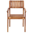 BELIANI - Lot de 4 chaises de jardin AGELLO Acacia Marron - vignette
