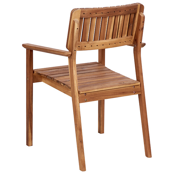 BELIANI - Lot de 4 chaises de jardin AGELLO Acacia Marron - large