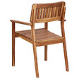 BELIANI - Lot de 4 chaises de jardin AGELLO Acacia Marron - vignette