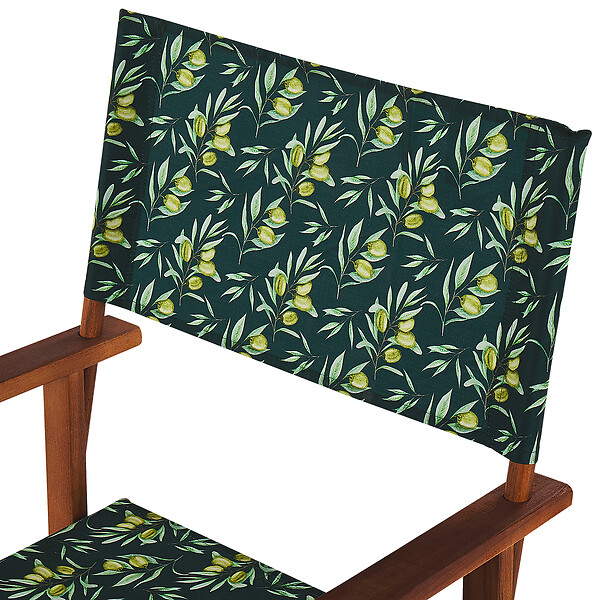 BELIANI - Lot de 2 chaises de jardin CINE Acacia Vert foncé - large