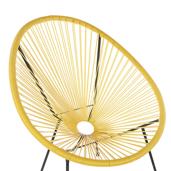 BELIANI - Chaise de jardin ACAPULCO II Jaune - large