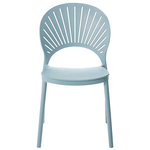BELIANI - Lot de 4 chaises de jardin OSTIA Bleu clair - large
