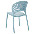 BELIANI - Lot de 4 chaises de jardin OSTIA Bleu clair - vignette