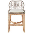 BELIANI - Lot de 2 chaises de bar de jardin TALAMONE Acacia Beige - vignette