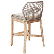 BELIANI - Lot de 2 chaises de bar de jardin TALAMONE Acacia Beige - vignette