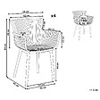 BELIANI - Lot de 4 chaises de jardin PESARO Noir - vignette