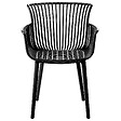 BELIANI - Lot de 4 chaises de jardin PESARO Noir - vignette