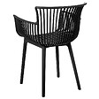 BELIANI - Lot de 4 chaises de jardin PESARO Noir - vignette