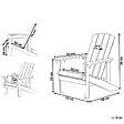 BELIANI - Chaise de jardin ADIRONDACK Rouge - vignette