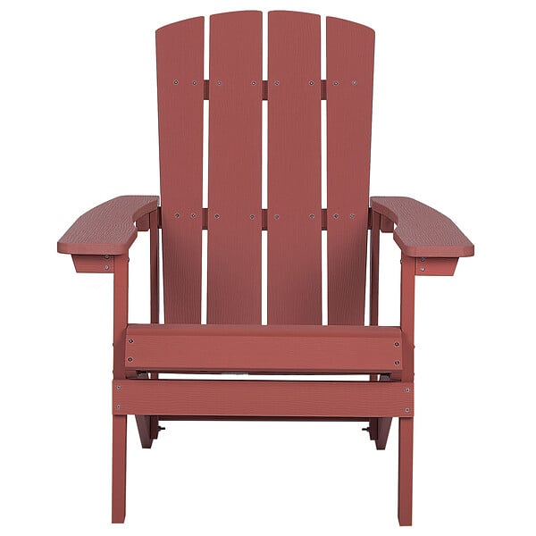 BELIANI - Chaise de jardin ADIRONDACK Rouge - large