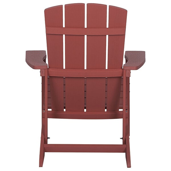 BELIANI - Chaise de jardin ADIRONDACK Rouge - large
