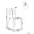 BELIANI - Lot de 4 chaises de jardin COVOLO Noir - vignette