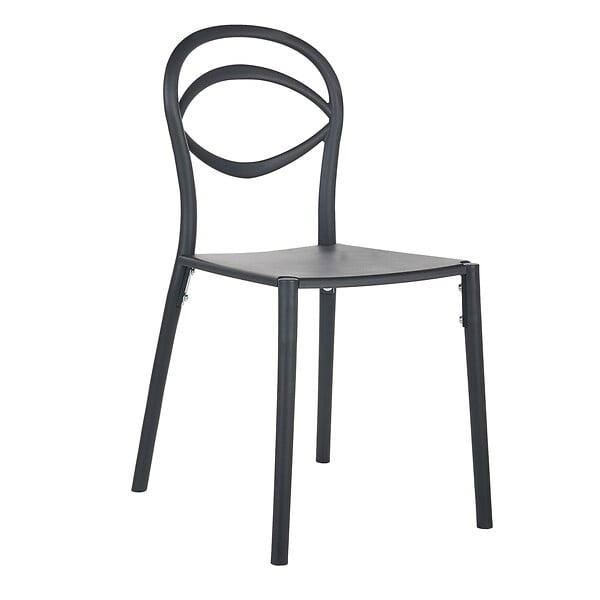 BELIANI - Lot de 4 chaises de jardin COVOLO Noir - large