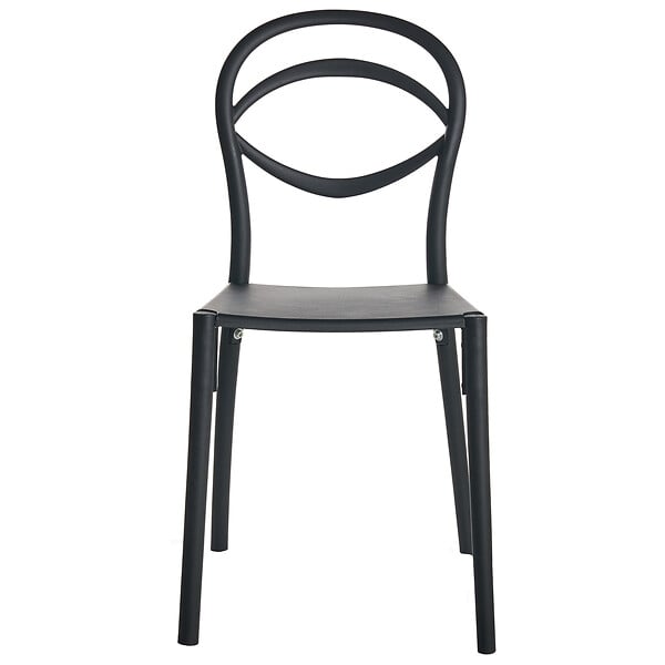 BELIANI - Lot de 4 chaises de jardin COVOLO Noir - large