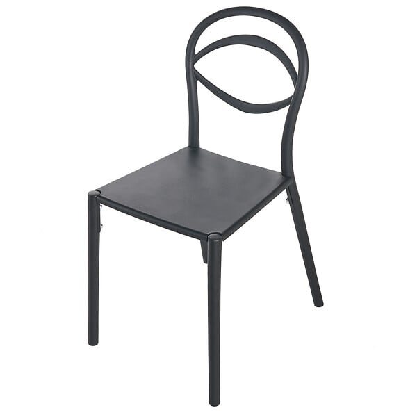 BELIANI - Lot de 4 chaises de jardin COVOLO Noir - large