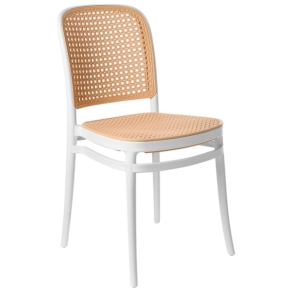BELIANI - Lot de 4 chaises de jardin PLOSE Blanc/beige - large