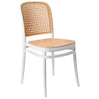 BELIANI - Lot de 4 chaises de jardin PLOSE Blanc/beige - vignette
