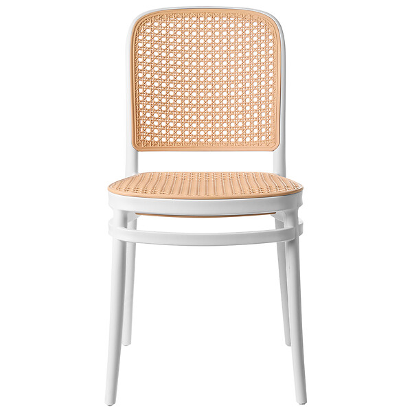 BELIANI - Lot de 4 chaises de jardin PLOSE Blanc/beige - large
