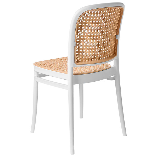 BELIANI - Lot de 4 chaises de jardin PLOSE Blanc/beige - large