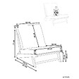 BELIANI - Chaise de jardin avec coussin MICCIANO Acacia Blanc cassé - vignette