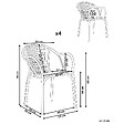 BELIANI - Lot de 4 chaises de jardin ANDORA Beige - vignette