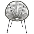 BELIANI - Lot de 2 chaises de jardin ACAPULCO II Gris foncé - vignette