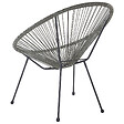 BELIANI - Lot de 2 chaises de jardin ACAPULCO II Gris foncé - vignette