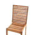 BELIANI - Lot de 4 chaises de jardin OMBRIANO Bois d\'acacia certifié Marron clair - vignette