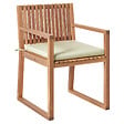 BELIANI - Lot de 2 chaises de jardin avec coussins SASSARI PREMIUM  Bois d\'acacia certifié Vert clair - vignette