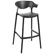 BELIANI - Lot de 2 chaises de bar de jardin GUBBIO Noir - vignette
