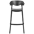 BELIANI - Lot de 2 chaises de bar de jardin GUBBIO Noir - vignette