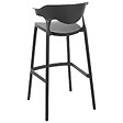 BELIANI - Lot de 2 chaises de bar de jardin GUBBIO Noir - vignette