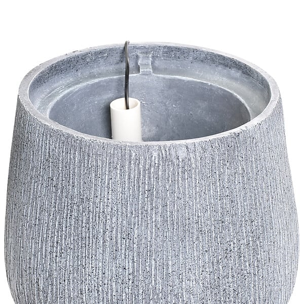 BELIANI - Fontaine de jardin avec LED grise CASCATA - large