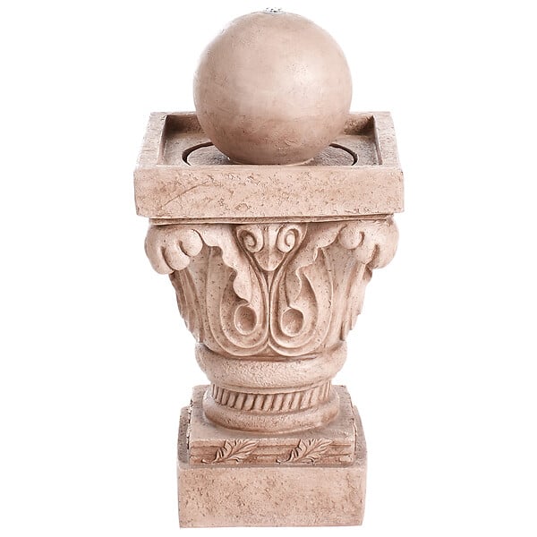 BELIANI - Fontaine de jardin avec LED beige VELINO - large
