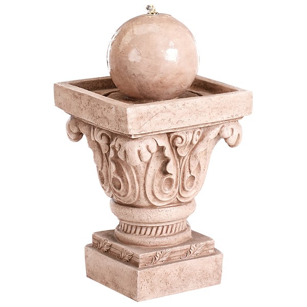 BELIANI - Fontaine de jardin avec LED beige VELINO - large
