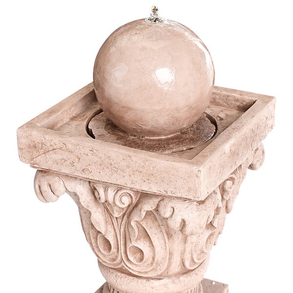 BELIANI - Fontaine de jardin avec LED beige VELINO - large