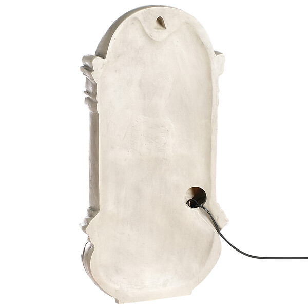 BELIANI - Fontaine de jardin avec lumière LED beige MARMORE - large